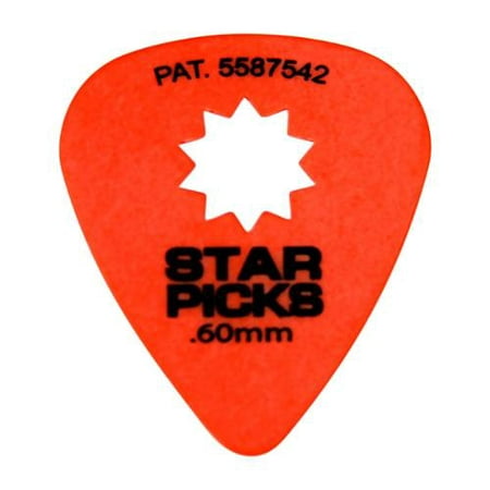 Everly Star Grip Guitar Picks (50 Picks) .60 mm