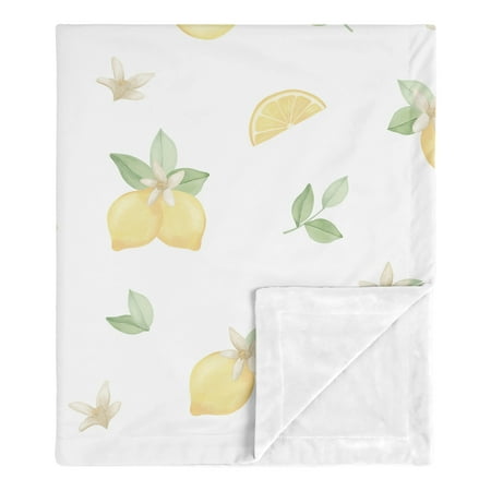 UPC: 0846480084853 | Lemon Floral Security Baby Blanket by Sweet Jojo Designs