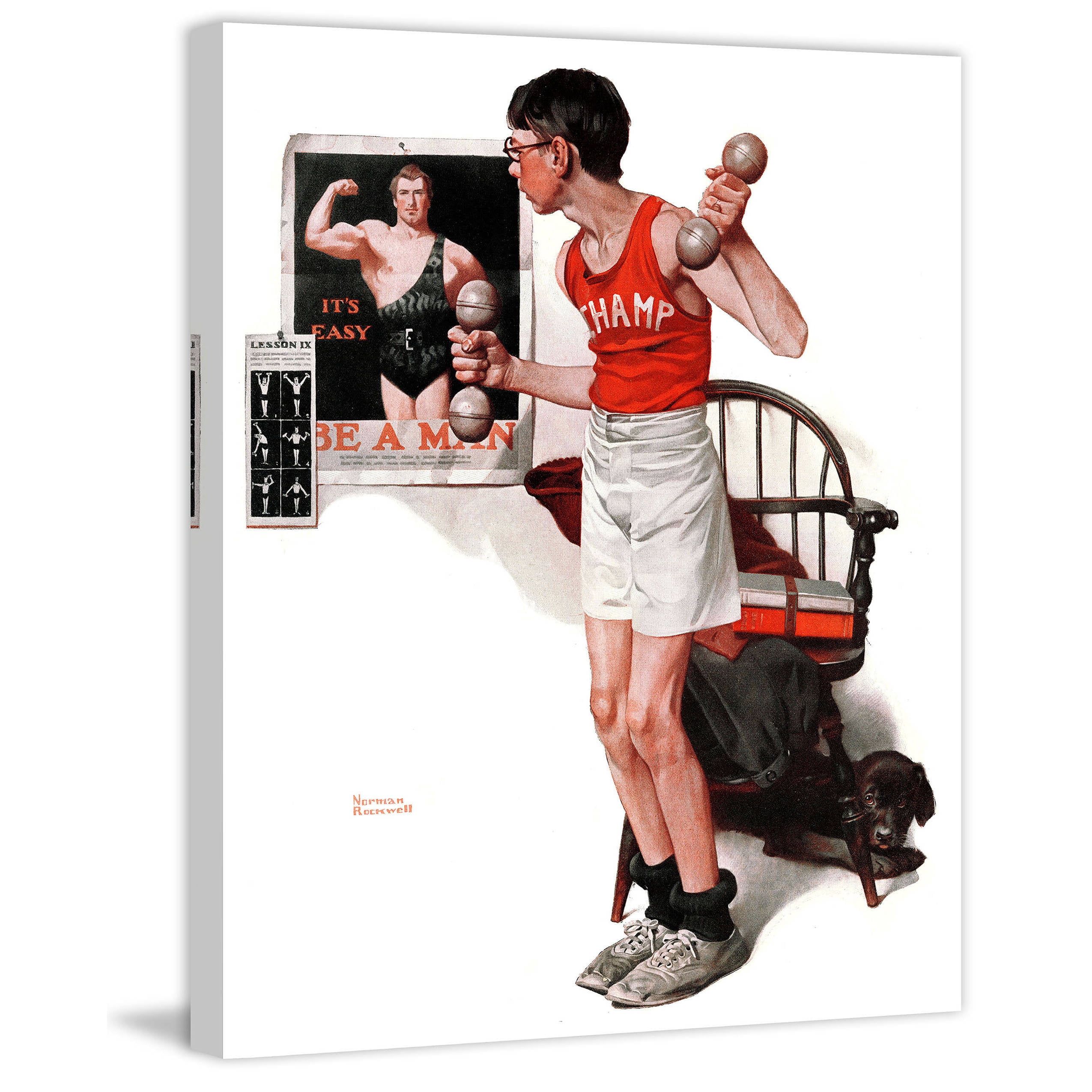 Marmont Hill "Champ" by Norman Rockwell Painting Print on Canvas