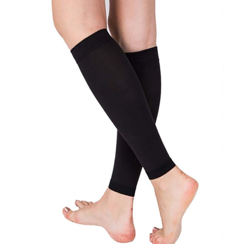 1 Pair Relieve Leg Calf Sleeve Varicose Vein Circulation Compression ...