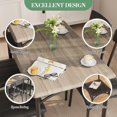 thumbnail image 4 of 5-Piece Farmhouse Dining Set: Compact Table & 4 Upholstered Chairs for Kitchen, Breakfast Nook and Living Room, 4 of 8