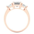 thumbnail image 4 of Three-Stone Engagement Ring for Women - 2.82ct Simulated Diamond in 18K Rose Gold Promise Ring, 4 of 6