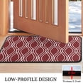 thumbnail image 3 of Burgundy and White Wavy Pattern Door Rugs,Washable Non Slip Door Mats Indoor,Decorative Door Mats,Entry Mat Indoor for Entrance,Bedroom,Kitchen,Bathroom,30"x17", 3 of 6