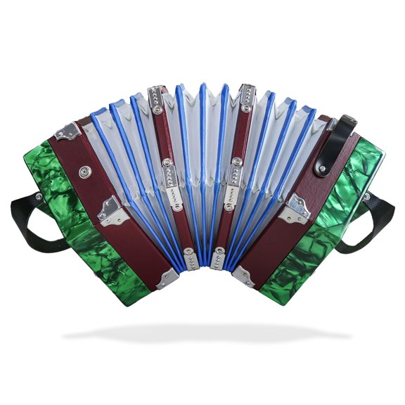 Concertina Kekangerly de 20 Teclas Verde para Principiantes