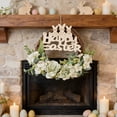 thumbnail image 6 of BiFandian Easter Bunny Wreath, Hanging Artificial Flower Door Sign Decorations, Spring Happy Easter Door Hanger for Farmhouse Porch Wall Fireplace Decor, 6 of 6