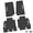 Black w/ White insert, variant on Flextread Floor Mats for 14-18 Jeep Wrangler JKU 4-Door - Mopar Licensed Factory Fit - Pink w/ Jeep Wave & Wheel Insert - 100% Made in USA