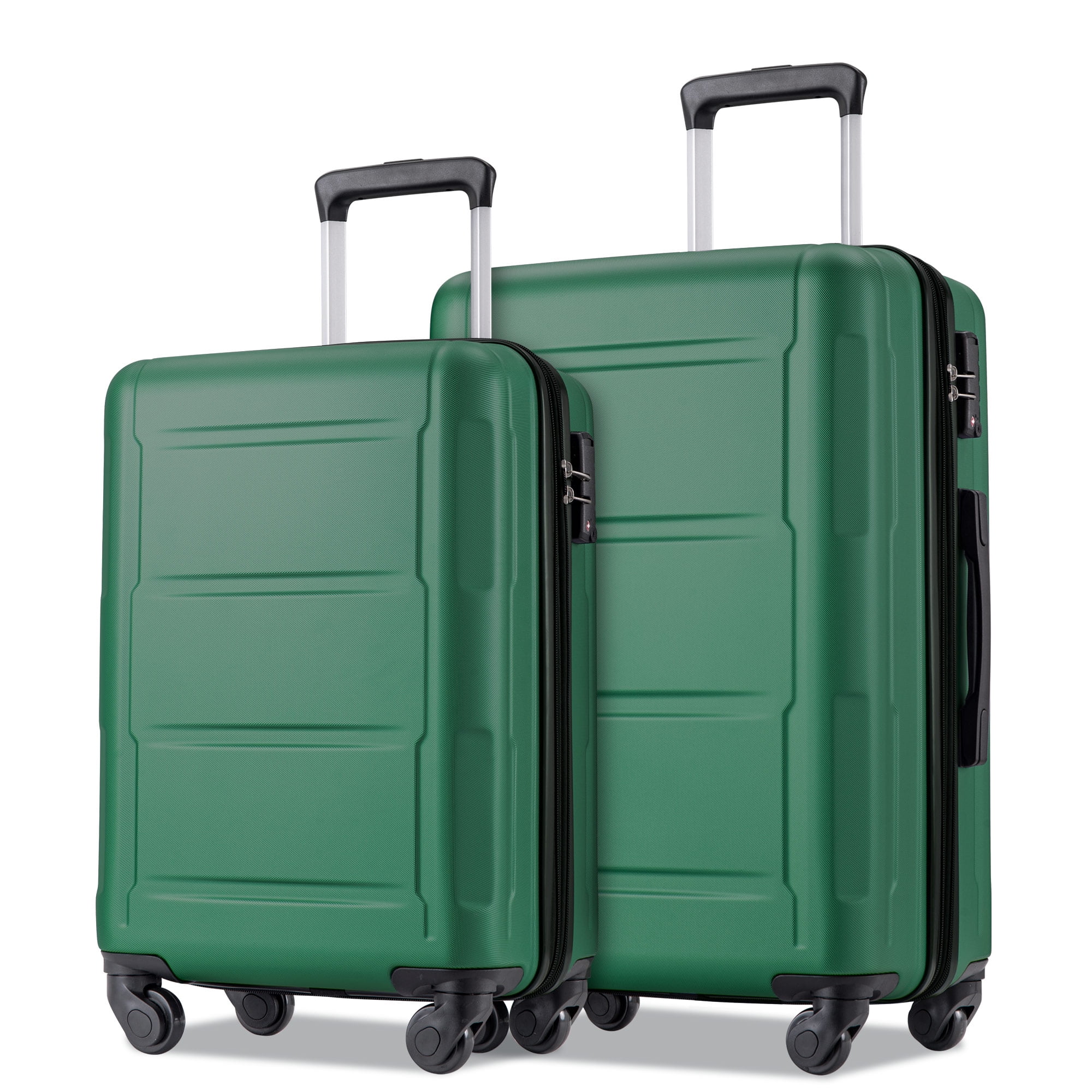 Hardside Luggage 2 Piece Set, ABS Lightweight Suitcase,20inch Carryon and 24inch Checked