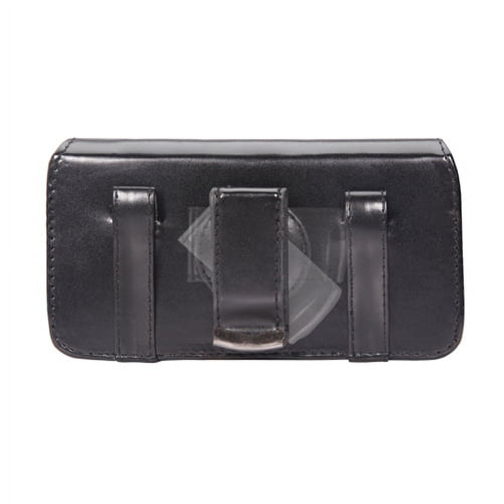 Black Leather Side Case Compatible With Kyocera Zio M6000