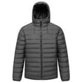 thumbnail image 2 of Men’s Lightweight Puffer Hooded Jacket Water Resistant Full Zip Insulated Warm Winter Coats, 2 of 8