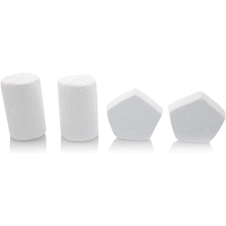 White Foam Shapes for Kids Crafts, Art Supplies (7 Sizes, 14 Pieces) 