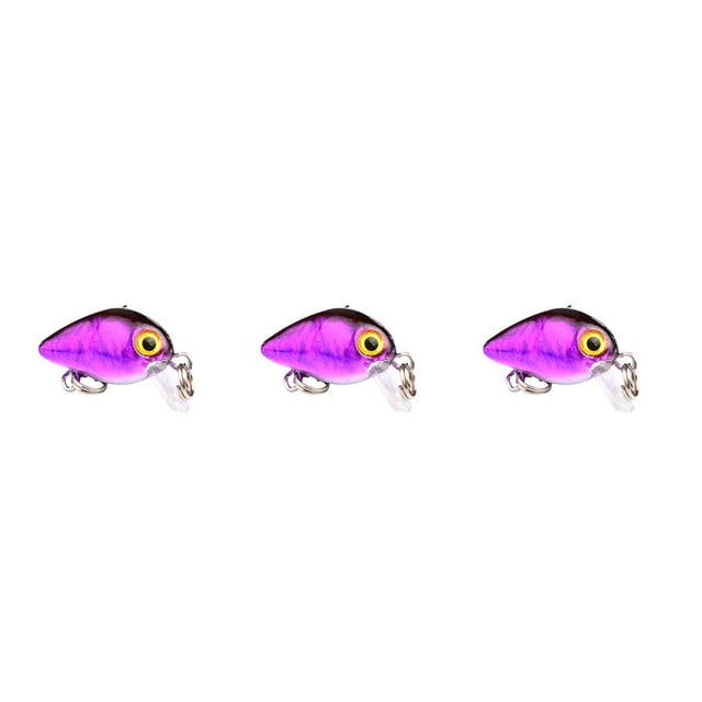 kurtrusly Dur Crankbaits Leurres de Pêche Réalistes Swimbait Petit Crankbaits Réaliste Simulation de Pêche Hameçons d'Eau Salée Appât H 3Set