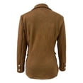 thumbnail image 6 of Ndbuld Jackets for Women Fashion Women Button Turndown Collar Solid Long Sleeve Jacket Coat,Brown,M, 6 of 6
