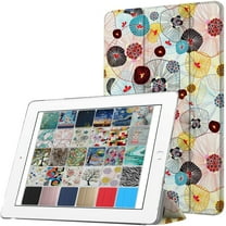 DuraSafe Cases For iPad PRO / Air - 10.5" Slimline Series Lightweight Protective Cover with Dual Angle Stand & Clear PC Back Shell - Yarn Flowers