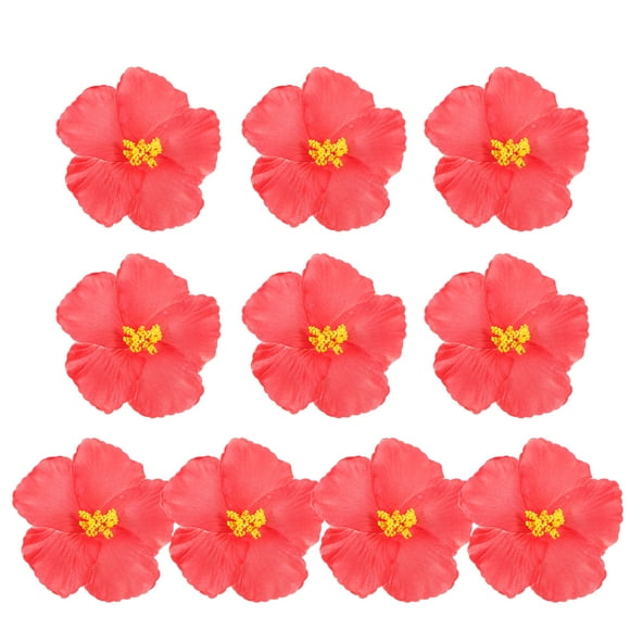 10 Uds flores de hibisco hermosa decoración cabeza de flor Artificial DIY flores hawaianas para boda fiesta Luau hawaiana