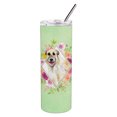 thumbnail image 3 of Carolines Treasures CK4313TBL20 Irish Wolfhound Green Flowers Stainless Steel 20 oz Skinny Tumbler 20 oz multicolor, 3 of 4