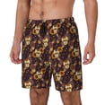 thumbnail image 2 of Fotbe Sunflowers with Skull and Hand Men’s Swim Trunks Quick Dry Swim Shorts Board Shorts with Mesh Lining-X-Large, 2 of 9