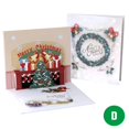thumbnail image 1 of Navidad 3D Pop-up tarjetas de felicitación pintura de diamantes Navidad tarjeta postal para Halloween Feliz Navidad Año nuevo regalo, 1 of 4