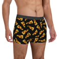 thumbnail image 5 of Men's Boxer Briefs, Cute Pizza Black Soft Comfy Mens Underwear Boxer Briefs Breathable With Widen Waist, 5 of 7