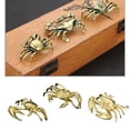 thumbnail image 2 of Yihuala Brass Crabs Figurines Animal Statues Shelf Decors Accent Crabs Decorative Objects Tabletop Centerpieces Home Decoration, 2 of 8