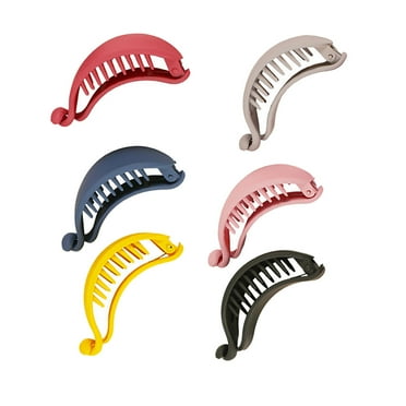 Banana Hairpins Ponytail Clip Claw Clips Abs Clops Styling Accessories for Women 6 Pcs