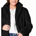 thumbnail image 2 of INC International Concepts Women's Plus Faux Fur Teddy Coat Black Size 1X, 2 of 3