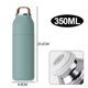 thumbnail image 2 of Termo de acero inoxidable, 1 paquete, matraz de 350 ml, botella de agua con asa portátil., 2 of 5