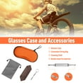 thumbnail image 5 of Fintie Sunglasses Case, Hard EVA Shell Shockproof Sport Glasses Case with Metal Carabiner Travel Zipper Eyeglasses Case, Orange, 5 of 7