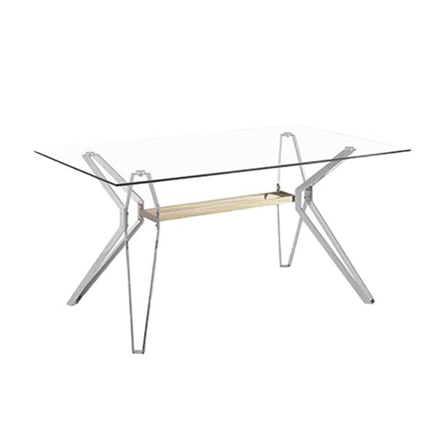 Mesa de Comedor Kessa Muebles Petya Dorado y Plateado