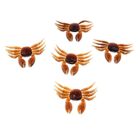 Fishing Tackle Soft Lure Crab Simulation Saltwater Artificial Bait Brown