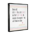 thumbnail image 3 of Stupell Industries Dear Self Motivational Phrase Graphic Art Jet Black Floating Framed Canvas Print Wall Art, Design by Alli Rogosich, 3 of 6