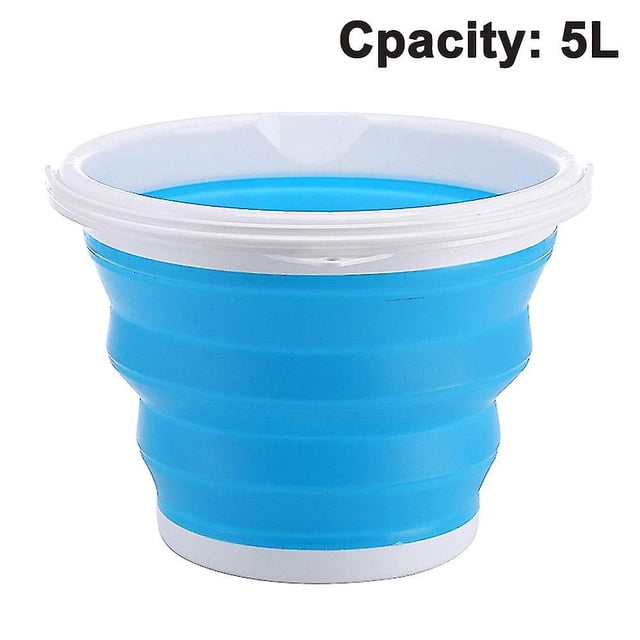 Cubo plegable con asa para juguetes de playa, 5 l