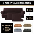 thumbnail image 3 of Cushion Cover for T Cushion Sofa (Medium, Brown), 3 of 7