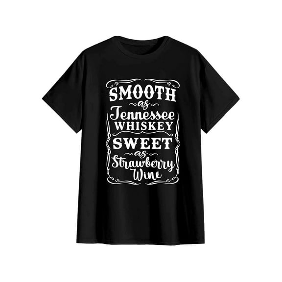 Women's Graphic & Letter Print Round Neck Tee, Summer Outfits, Summer Clothes Women, Back To School Casual Short Sleeve T-shirt for Summer, Graphic Tees, Women's Top for Daily Wear