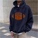 thumbnail image 1 of Sudadera con capucha para hombre, estilo casual, con cuello redondo, estampado, manga larga, blusa de poliéster, 1 of 6