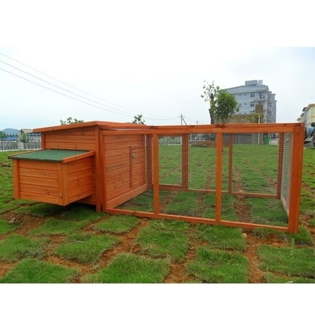 Aosom Llc Pawhut Deluxe Wooden Backyard Chicken Coop With 87 Inch