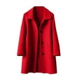 thumbnail image 6 of Mercatoo Girls Single Breasted Coat Notched Collar Wool Blend Long Trench Coat Kids Winter Warm Outerwear Jackets with Pockets, 6 of 6