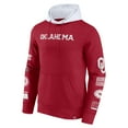 thumbnail image 2 of Men's Fanatics  Crimson/White Oklahoma Sooners Color Block Badge Fleece Pullover Hoodie, 2 of 3