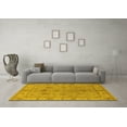 thumbnail image 3 of Ahgly Company Machine Washable Indoor Rectangle Oriental Yellow Industrial Area Rugs, 8' x 12', 3 of 4