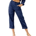 thumbnail image 1 of Pantalones De Salón Pantalones casuales Pantalones de salón transpirables para mujer Trajes al aire libre (Azul marino S) Cgtredaw Para estrenar, 1 of 1
