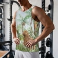 thumbnail image 5 of KLL Watercolor African Animals Wildlife Print Men's Muscle Gym Workout Stringer Tank Tops Bodybuilding Fitness T-Shirts Tank Tops Men-Large, 5 of 7