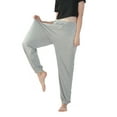 thumbnail image 2 of Women Stretchy Plus Size Pants Solid Color Trouser Casual Loose Baggy with Pockets for Yoga Dance Sport Homewear, 2 of 3