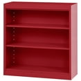 thumbnail image 2 of Sandusky Welded Steel Freestanding Bookcase Storage Cabinet, Red, 2 of 6