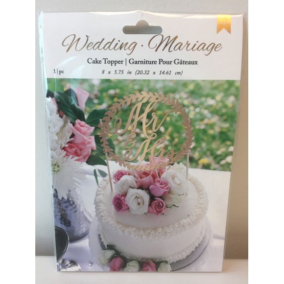 American Crafts MR&MRS Cake Topper