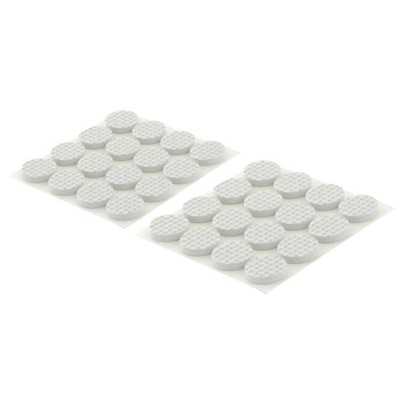 Unique Bargains 32 Pcs Antislip EVA Rubber Round 18mm Chair Foot Cover Table Furniture Leg Protector White