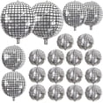 thumbnail image 1 of Globos de discoteca ShuxiuWang 4D surtidos 32.0 in 22.0 in 10.0 in plateados, 1 of 5