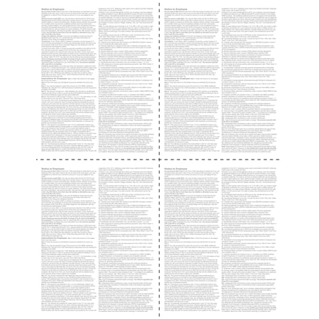 W-2 Forms 4-Up Version "Instructions on Back" for 2024 - 100 sheets