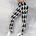 thumbnail image 2 of Sports Yoga Leggings for Women Colorful Easter Print Tight Casual Training Pants Full Length Black L, 2 of 4