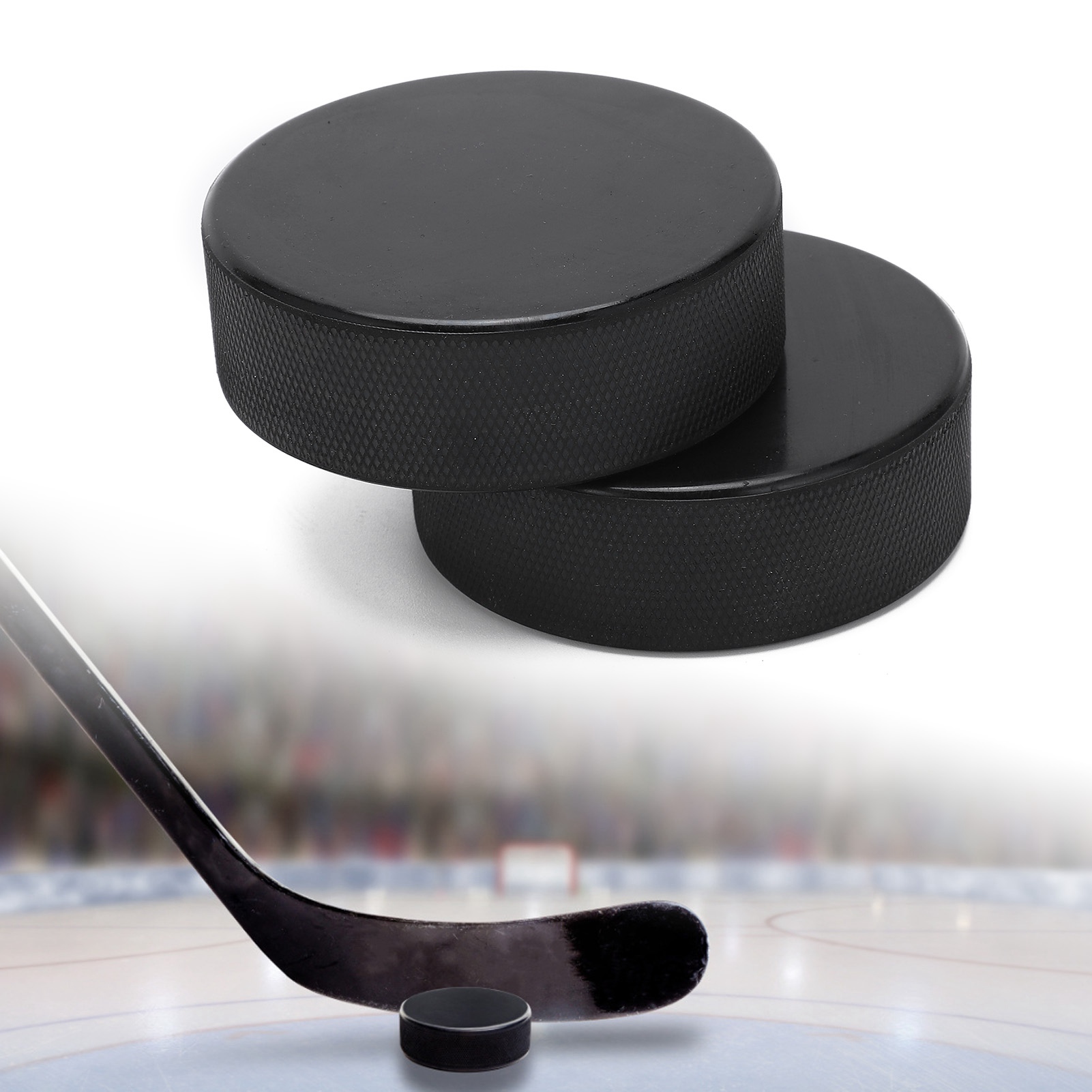 Rondelles D'entraînement Hockey Sur Glace - Caoutchouc Dur, Taille Officielle - Pour Tir, Passes, Gardien - Lot Multi