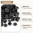 thumbnail image 4 of 200Pcs Screw Cap Covers, 18 x 5.4mm Plastic Screw Decoration Cover, Black, 4 of 6
