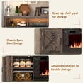 thumbnail image 5 of ChVans Fireplace TV Stand for TVs up to 80" with 36" Electric Fireplace, Farmhouse Entertainment Center with LED, Wooden Media Console for Living Room, Bedroom, 5 of 9